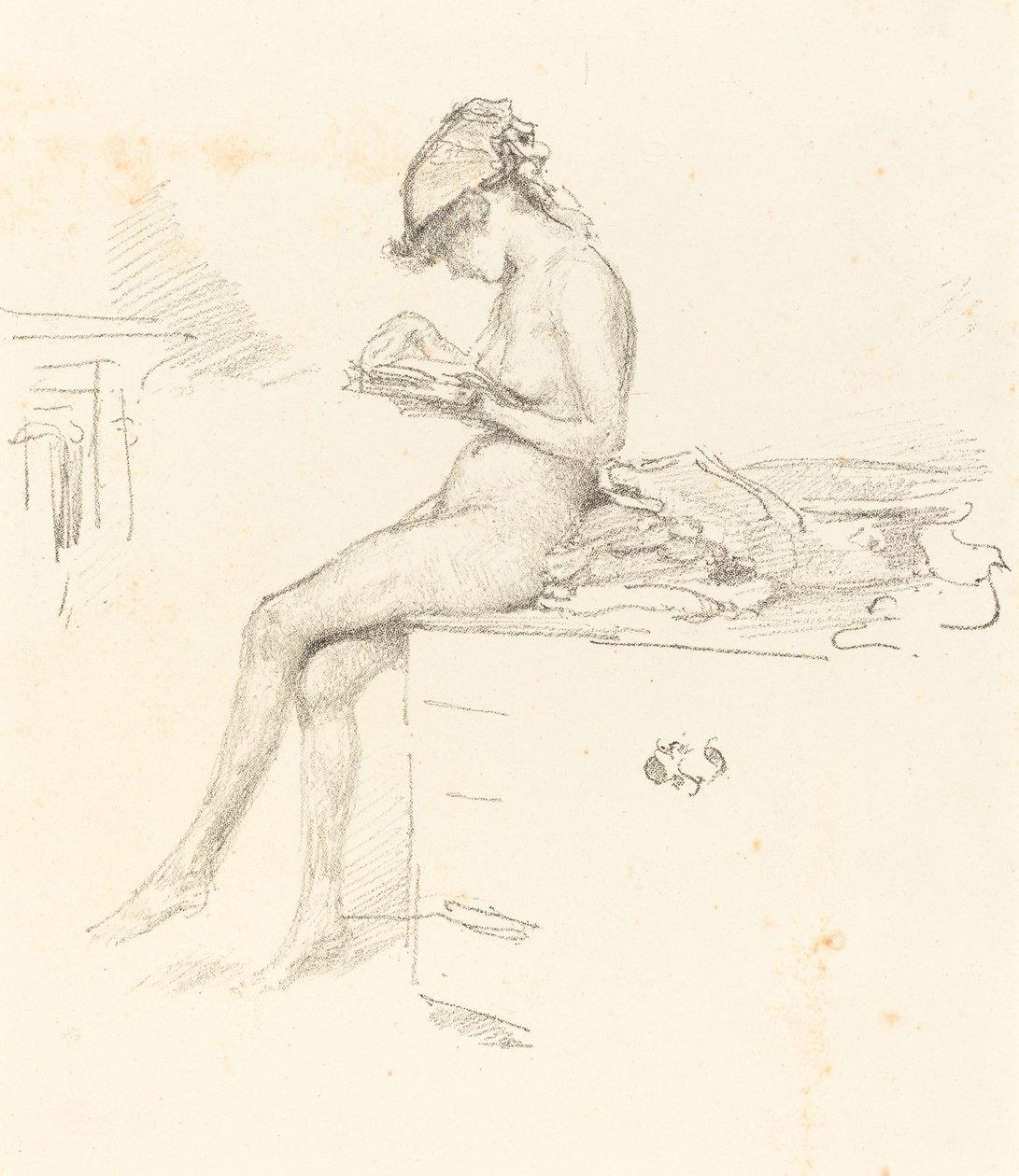 A modelo nua, lendo de James Abbott McNeill Whistler