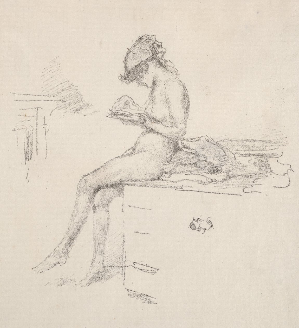 A Pequena Modelo Nua a Ler de James McNeill Whistler