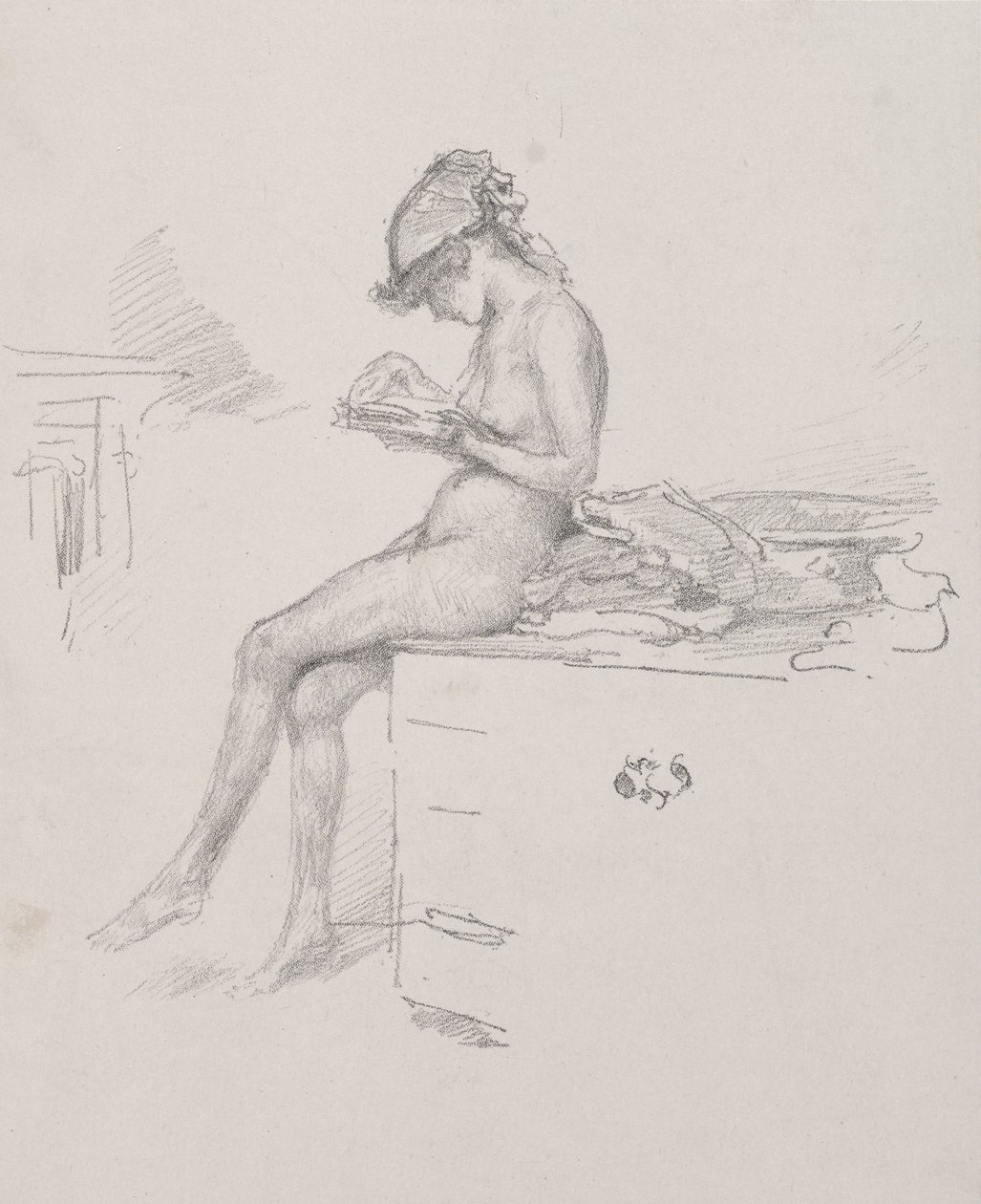A Pequena Modelo Nua a Ler de James McNeill Whistler