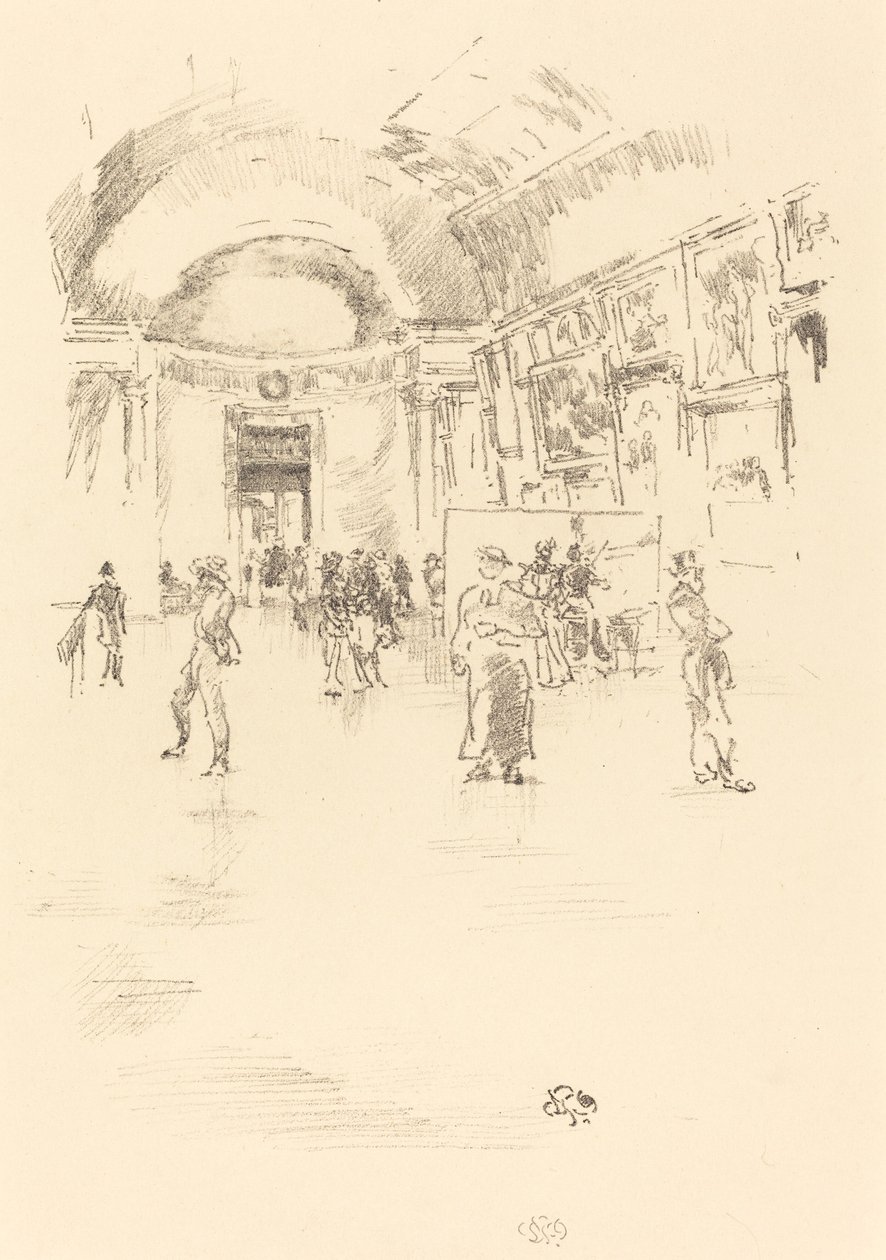 A Galeria Longa, Louvre de James Abbott McNeill Whistler