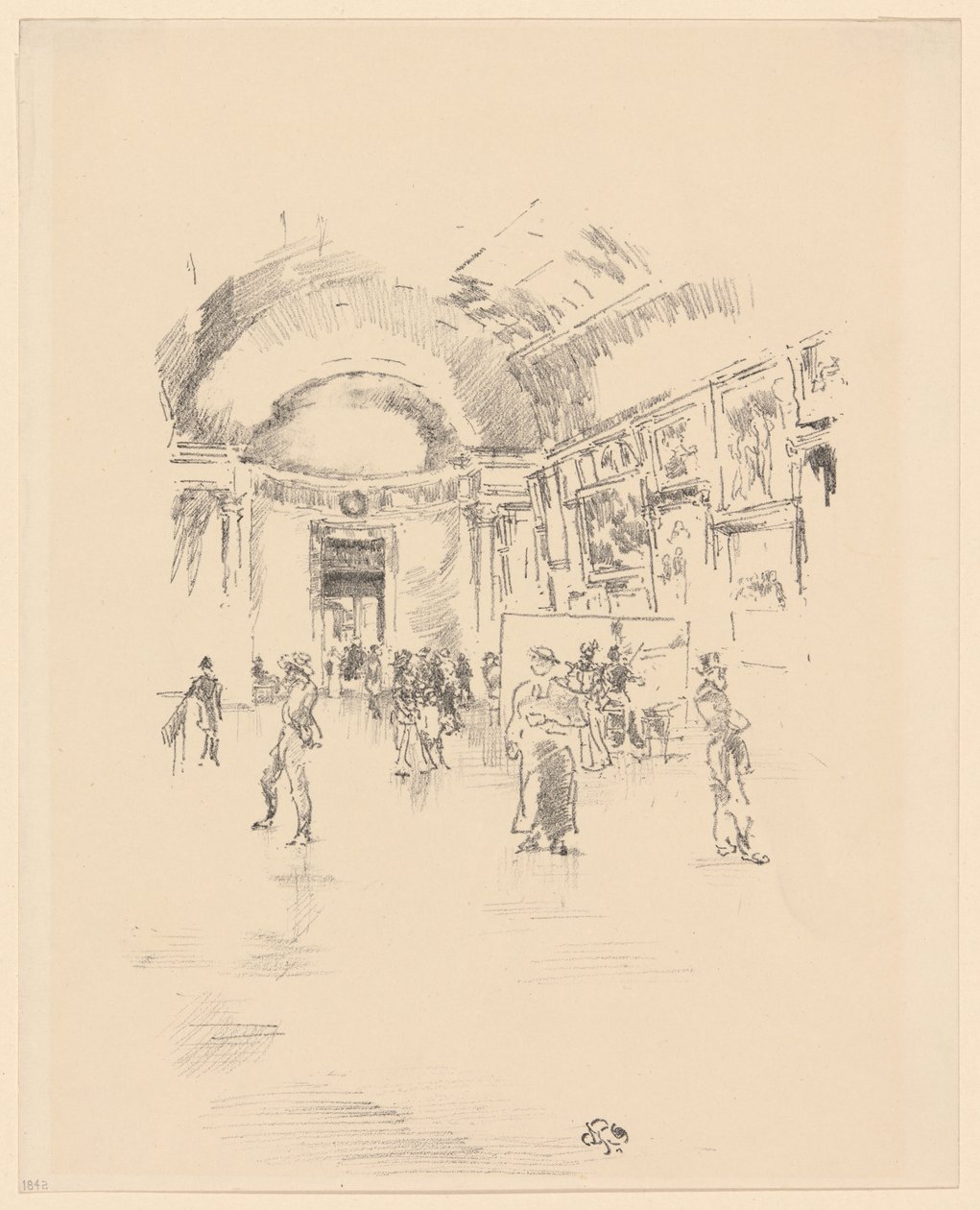 A Galeria Longa, Louvre de James Abbott McNeill Whistler