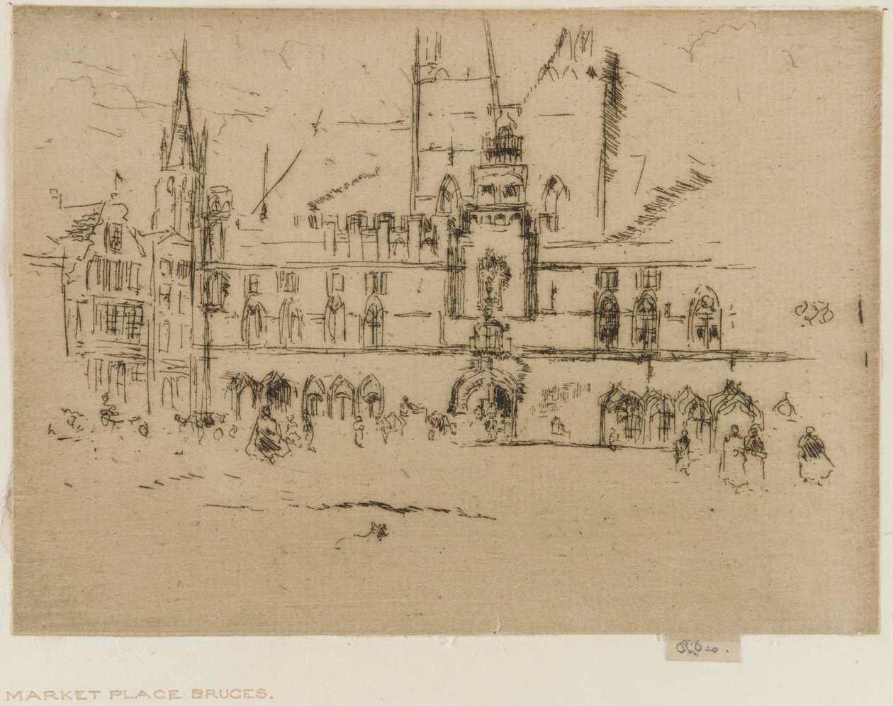 O mercado, Bruges de James Abbott McNeill Whistler