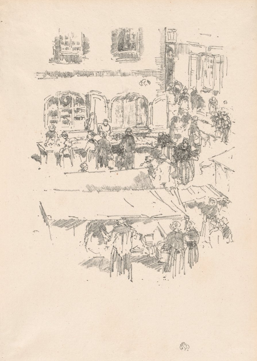 O mercado, Vitre de James Abbott McNeill Whistler