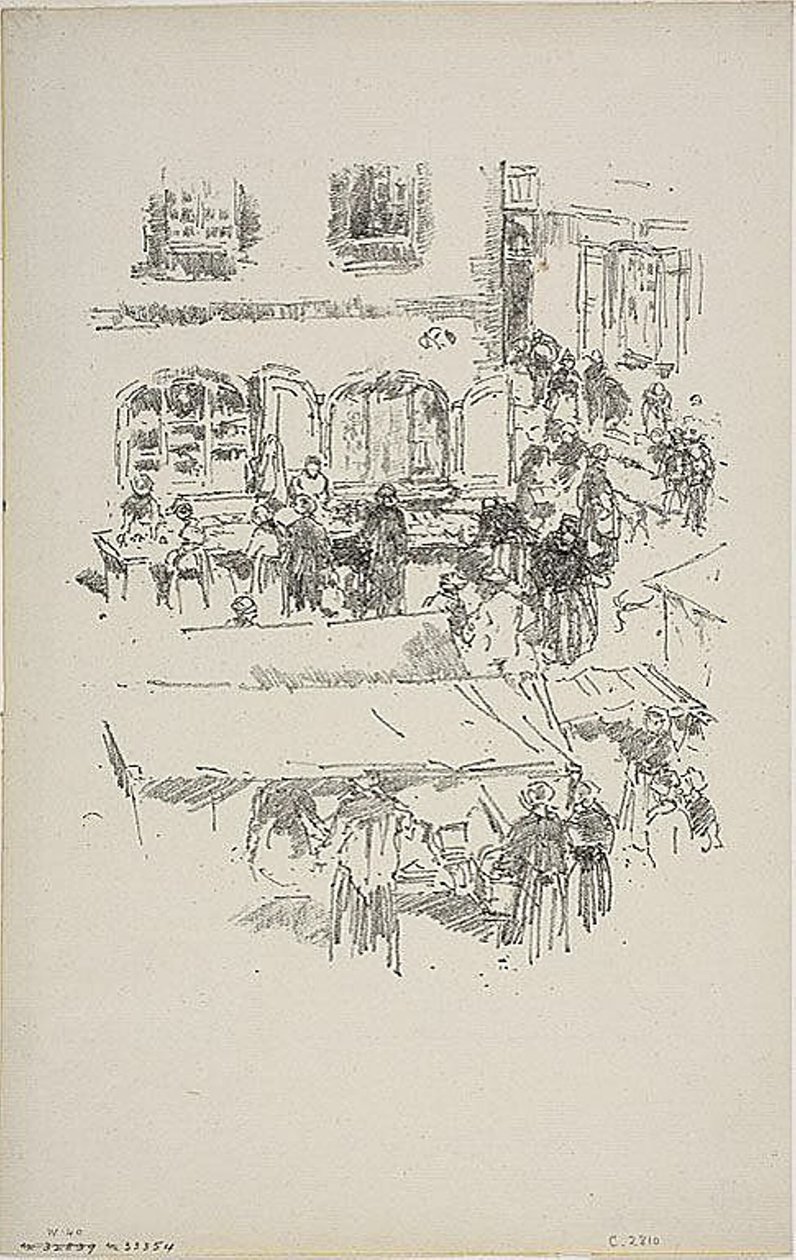 O mercado, Vitre de James Abbott McNeill Whistler