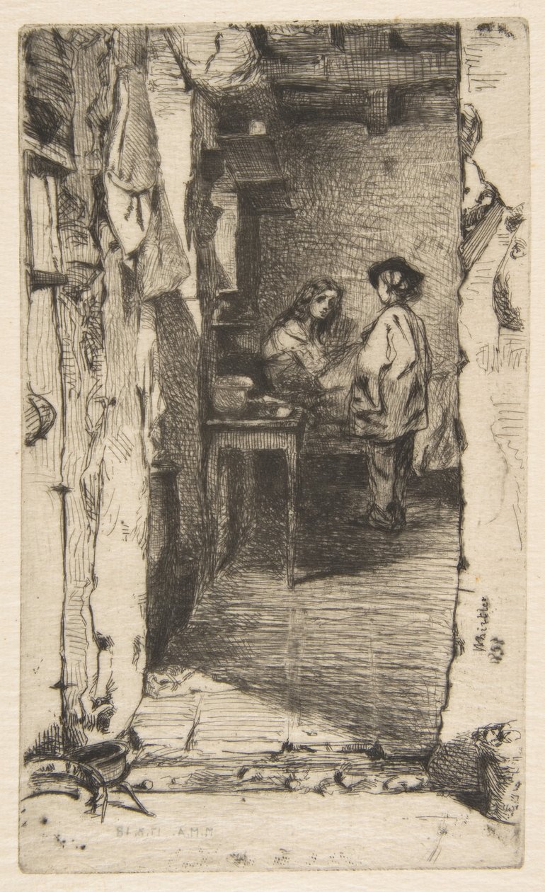 As apanhadoras de trapos (apanhadores de trapos, Quartier Mouffetard, Paris) de James McNeill Whistler