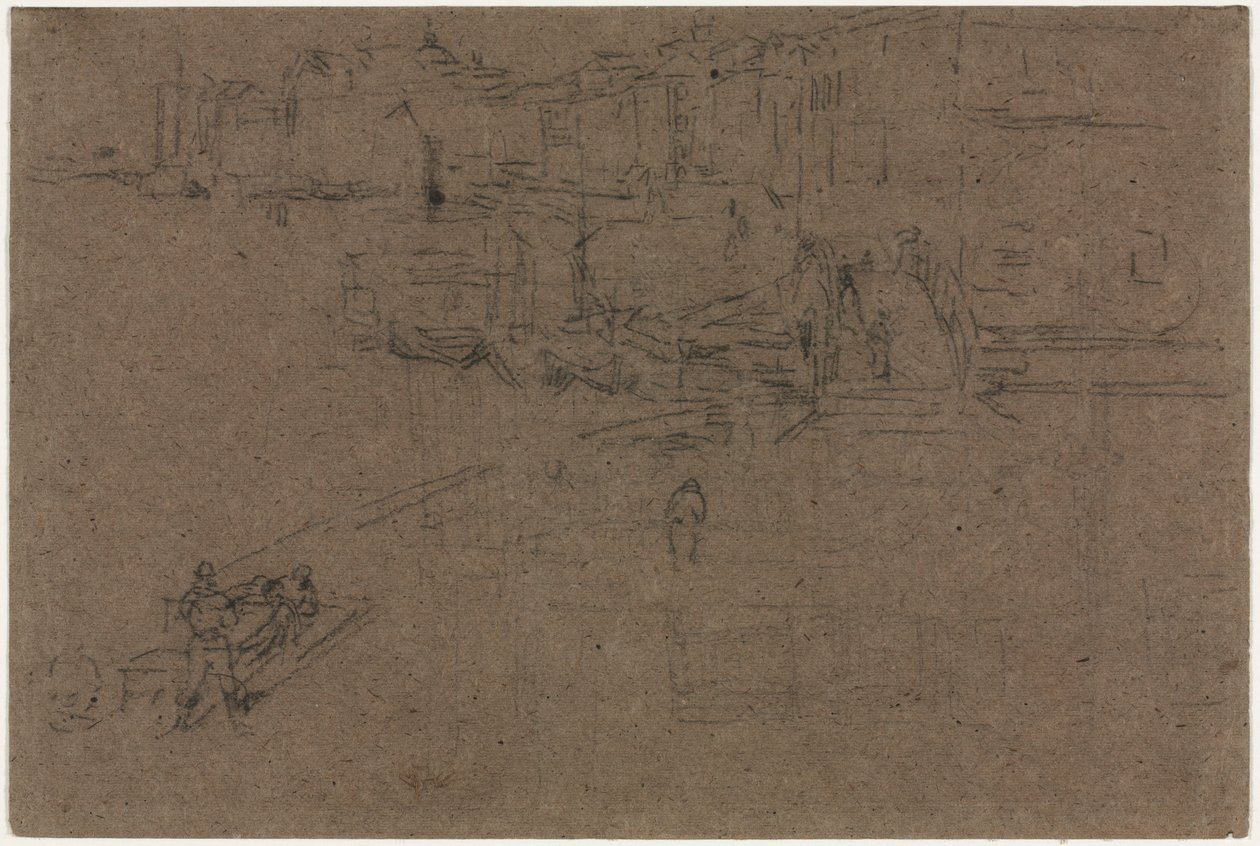 A Riva, Veneza de James McNeill Whistler