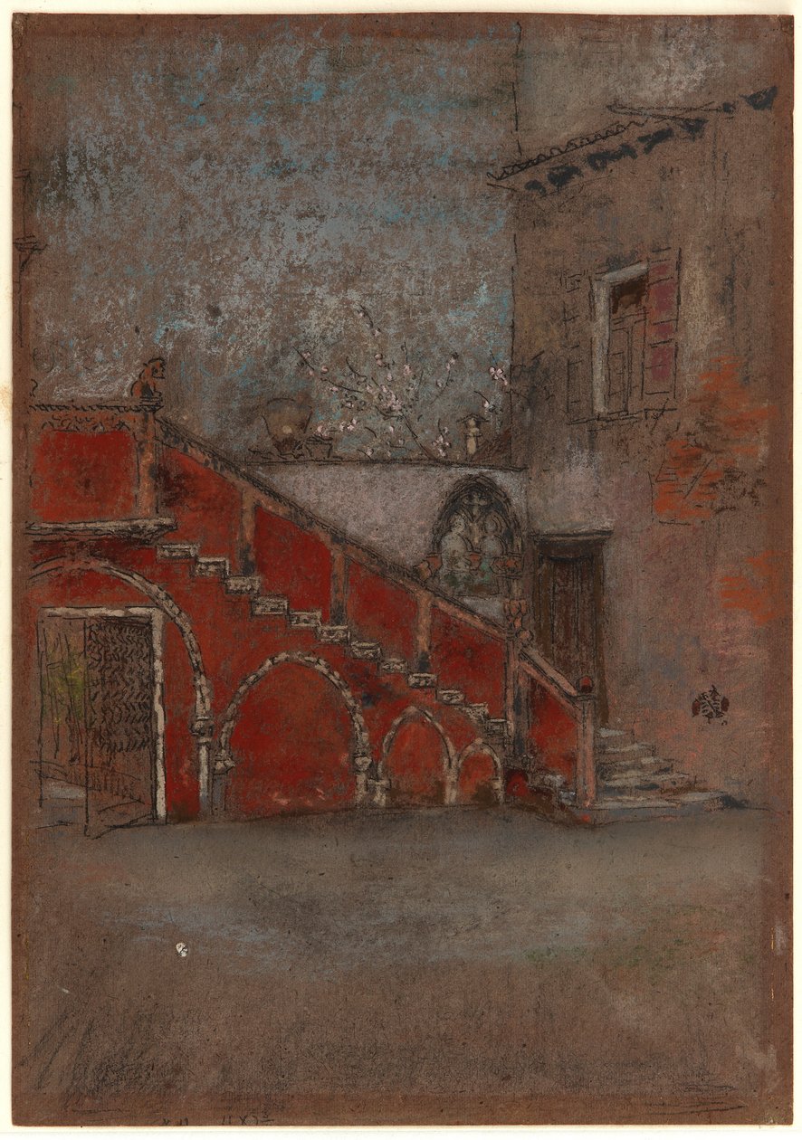 A Escadaria: Nota em Vermelho de James Abbott McNeill Whistler