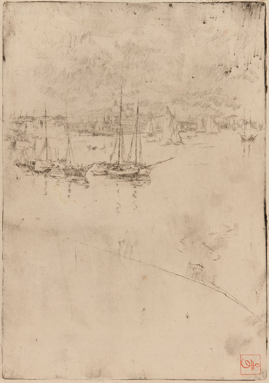 O barco a vapor, Veneza de James Abbott McNeill Whistler