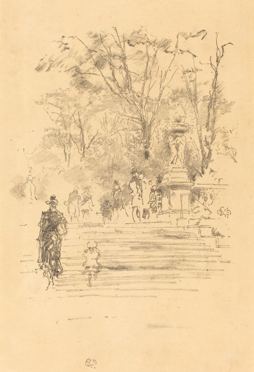 Os Passos, Luxemburgo de James Abbott McNeill Whistler