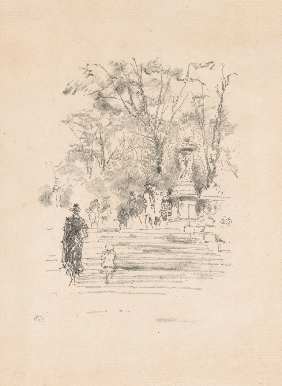Os Passos, Luxemburgo de James Abbott McNeill Whistler
