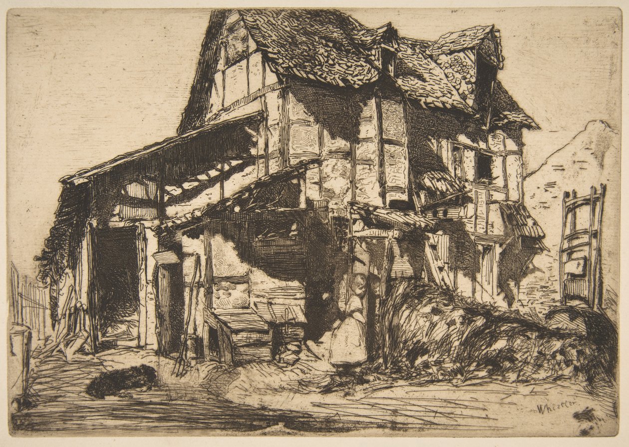 O prédio de aluguer inseguro (A velha quinta) de James McNeill Whistler