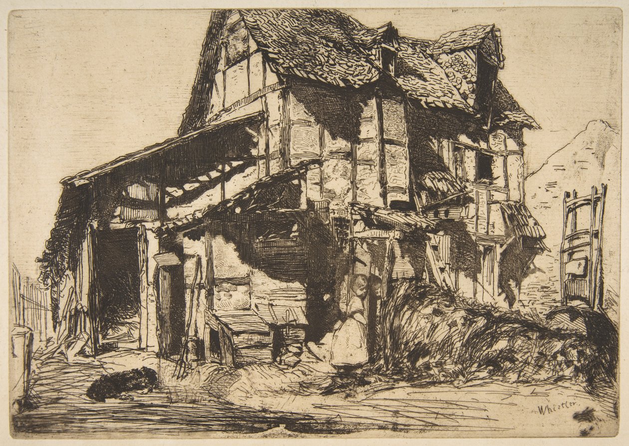 A habitação arrendada insegura (A velha quinta) de James McNeill Whistler