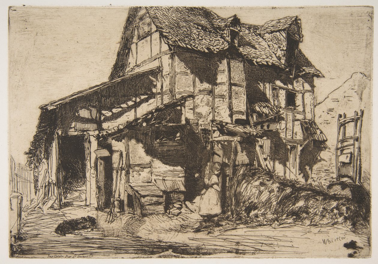 O prédio de habitação inseguro (A velha quinta) de James McNeill Whistler