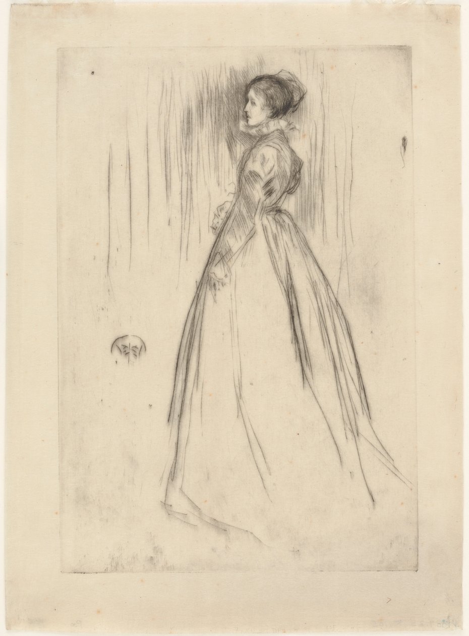 O vestido de veludo (Sra. Leyland) de James Abbott McNeill Whistler