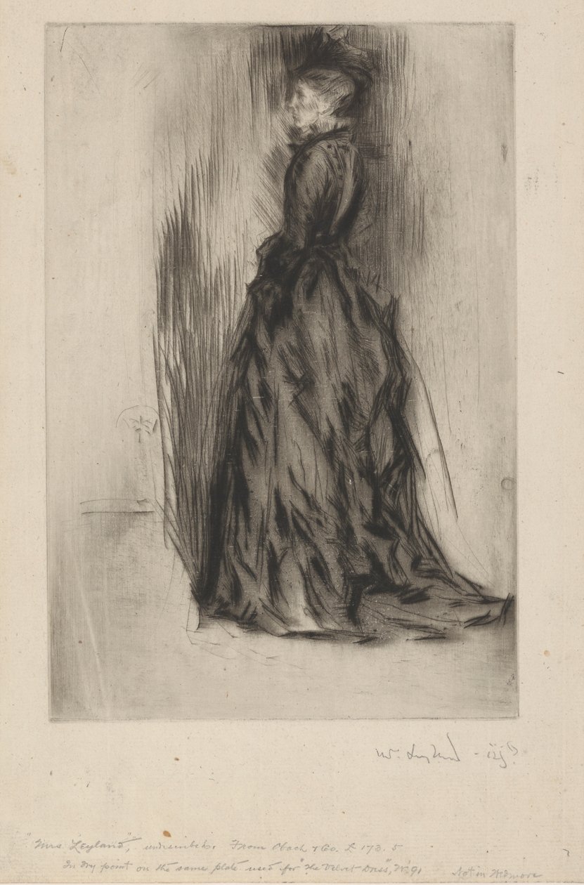 O vestido de veludo (Sra. Leyland) de James Abbott McNeill Whistler
