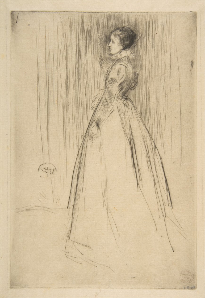 O vestido de veludo (Sra. Leyland) de James McNeill Whistler