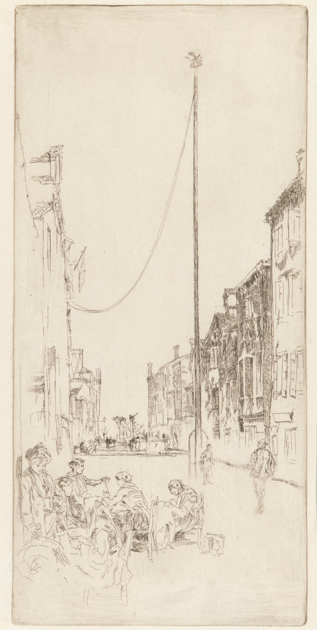 O mastro veneziano de James Abbott McNeill Whistler