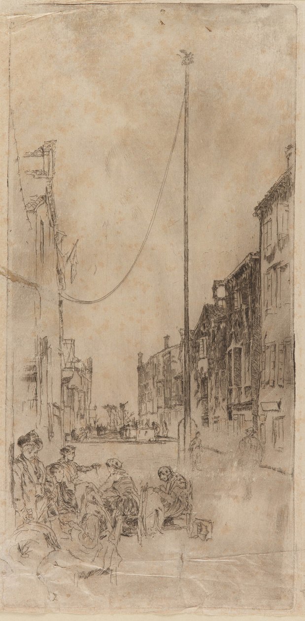 O mastro veneziano de James Abbott McNeill Whistler