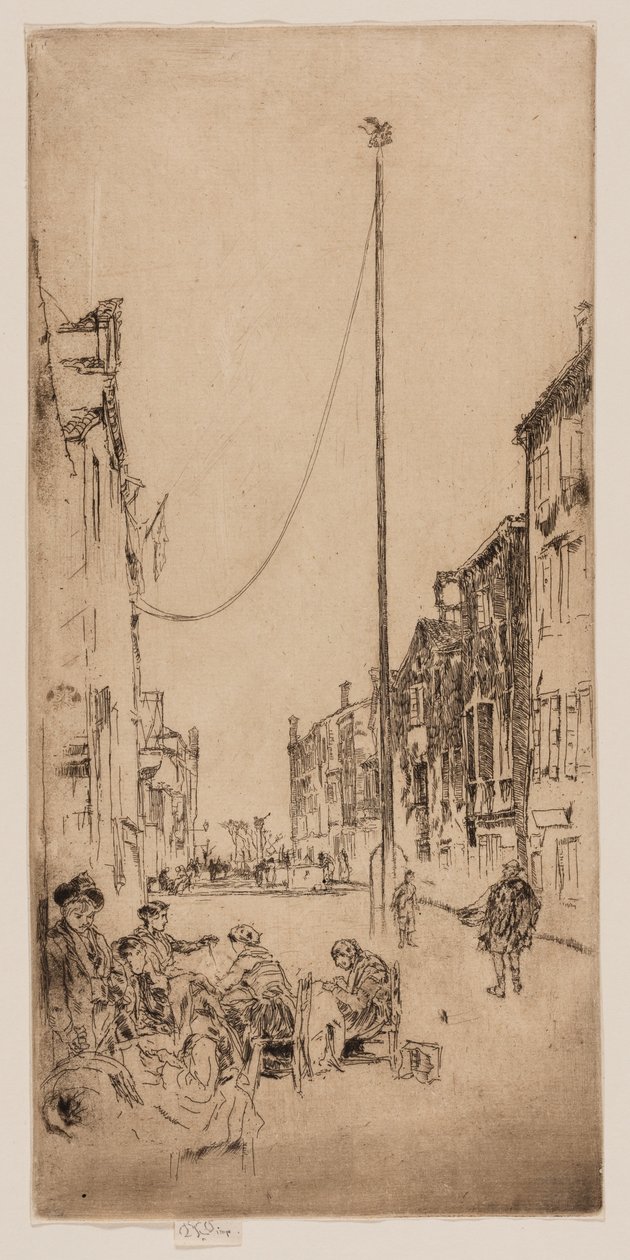 O mastro veneziano de James Abbott McNeill Whistler