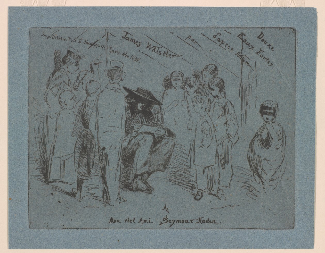 Página de título do "Conjunto Francês" de James Abbott McNeill Whistler