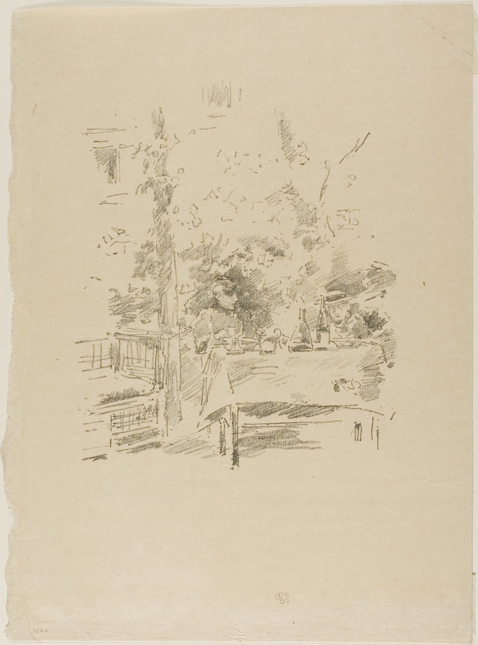 Tête-à-tête no jardim de James McNeill Whistler