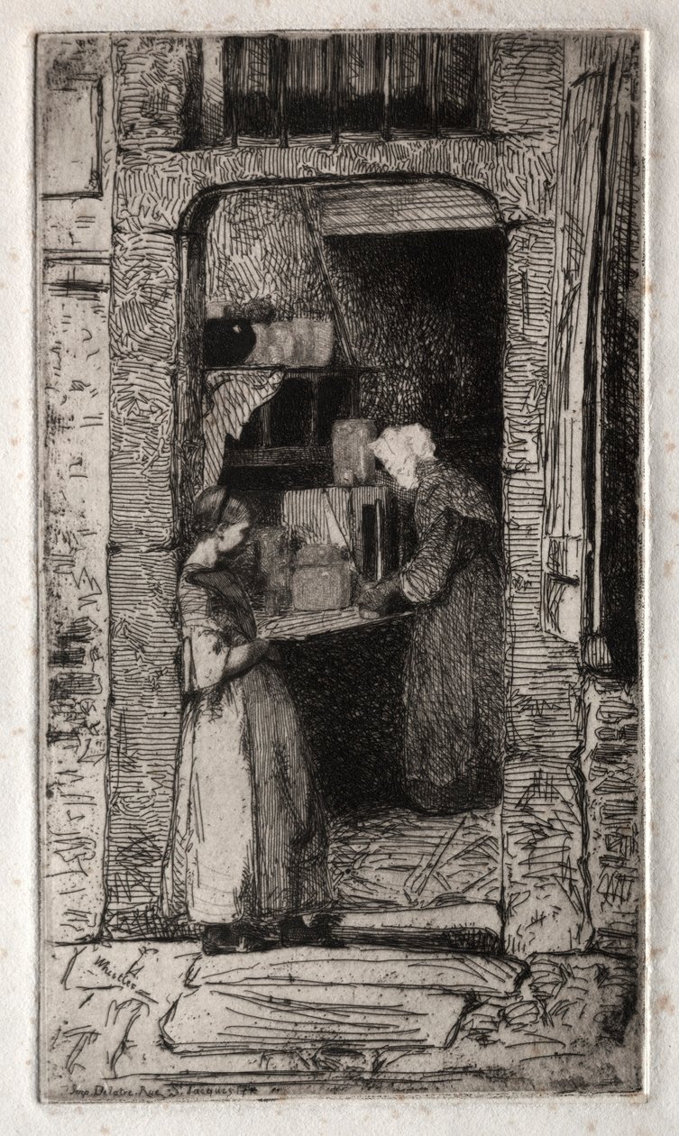 Doze gravuras da natureza:  La Marchande de Moutarde de James McNeill Whistler