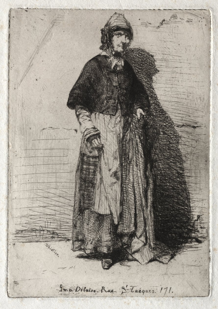 Doze Gravuras da Natureza:  La Mère Gérard de James McNeill Whistler