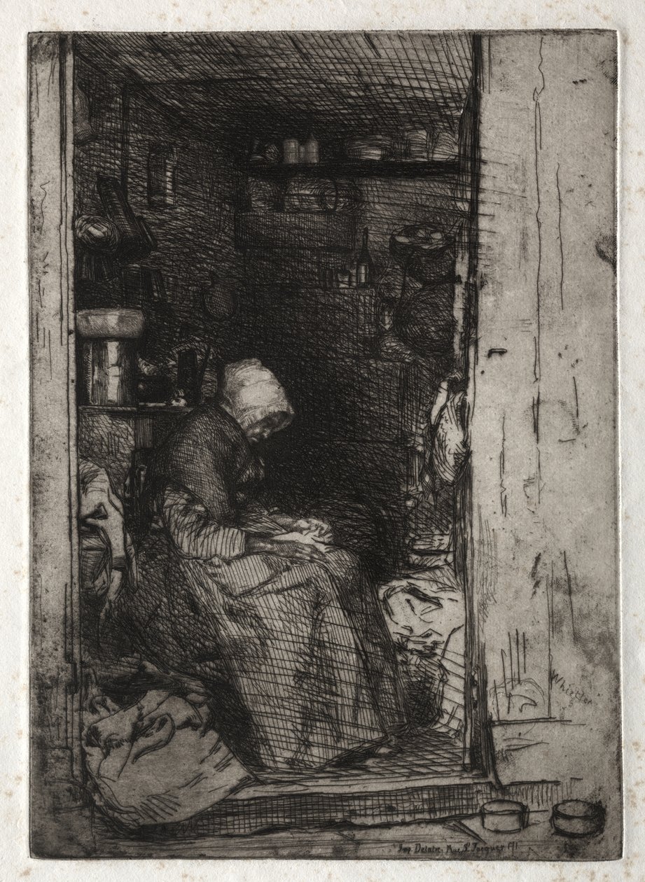 Doze Gravuras da Natureza:  A Vigília dos Trapos de James McNeill Whistler