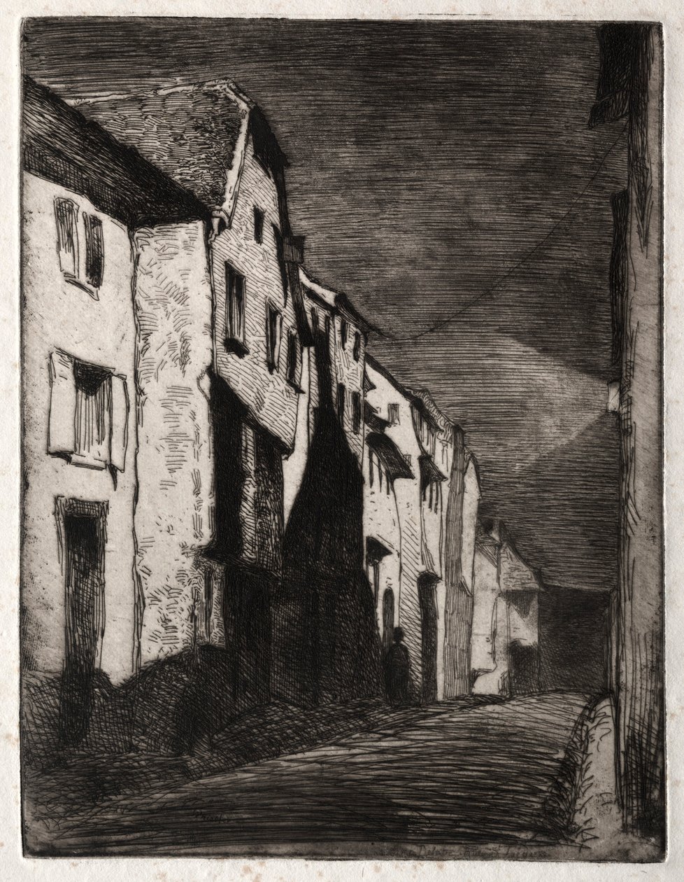 Doze gravuras da natureza:  Rua de Saverne de James McNeill Whistler