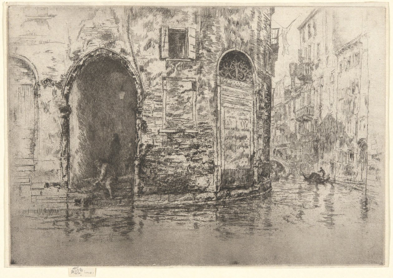 Duas portas, do primeiro conjunto de Veneza (Veneza, uma série de doze gravuras) de James Abbott McNeill Whistler