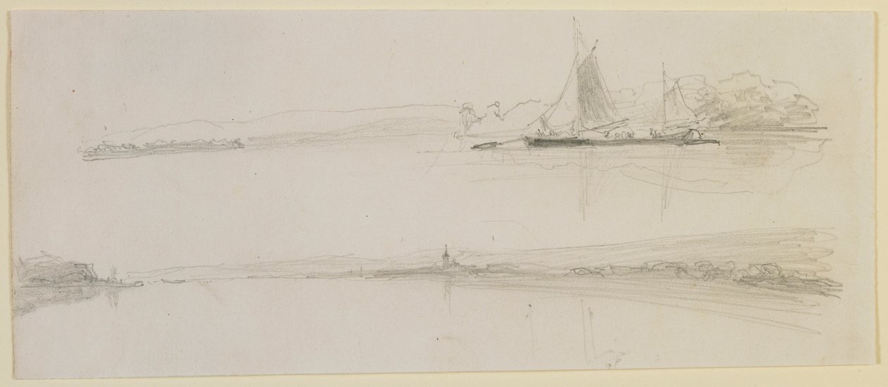 Duas cenas em um rio de James Abbott McNeill Whistler