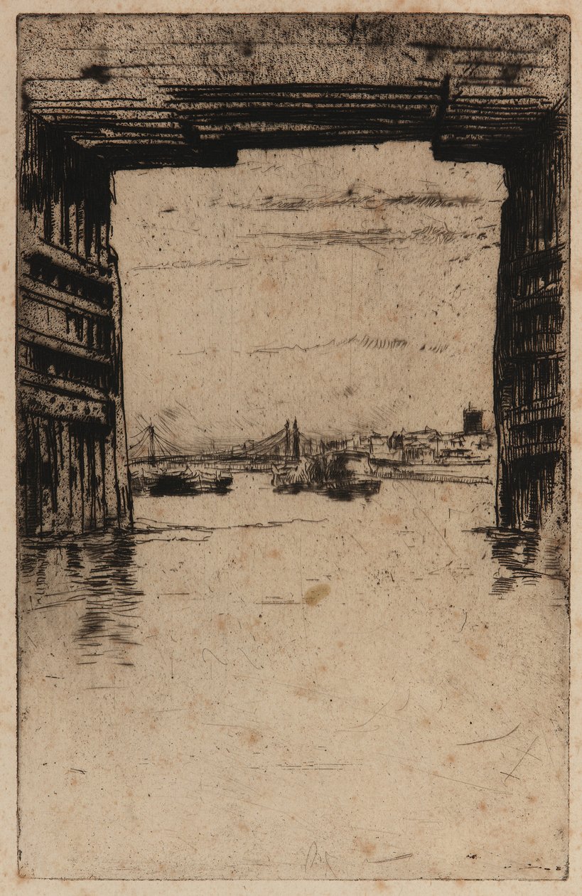 Sob a ponte velha de Battersea de James Abbott McNeill Whistler