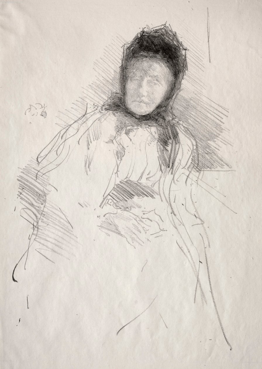 Esboço inacabado de Lady Haden de James McNeill Whistler