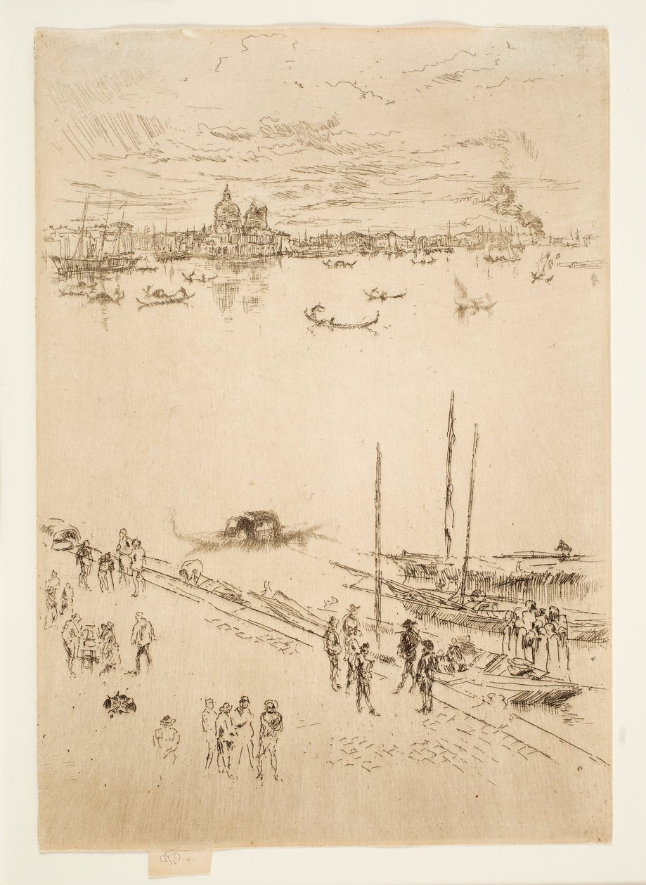 «Veneza em pé», da série «Vinte e seis gravuras», também conhecida como «Segunda série de Veneza» de James McNeill Whistler