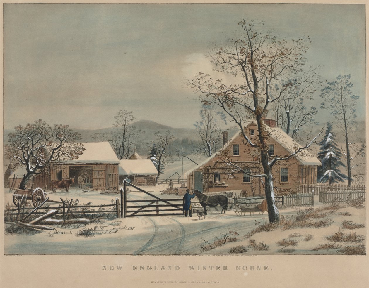 Cena de inverno da Nova Inglaterra de James Merritt Ives