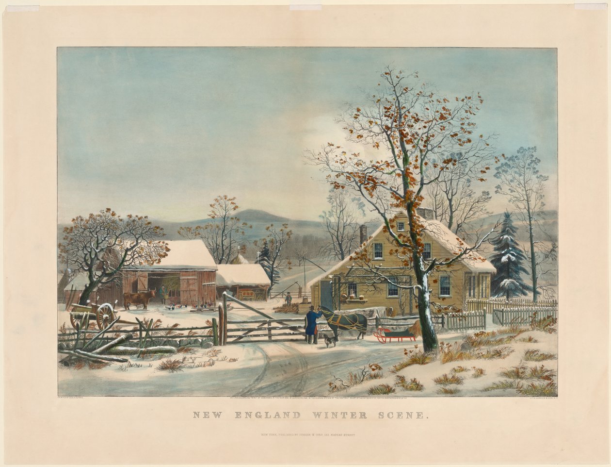 Cena de inverno da Nova Inglaterra de James Merritt Ives