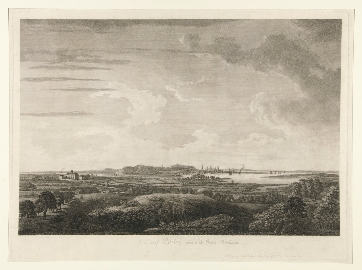 Uma vista de Boston feita na estrada para Dorchester de James Newton