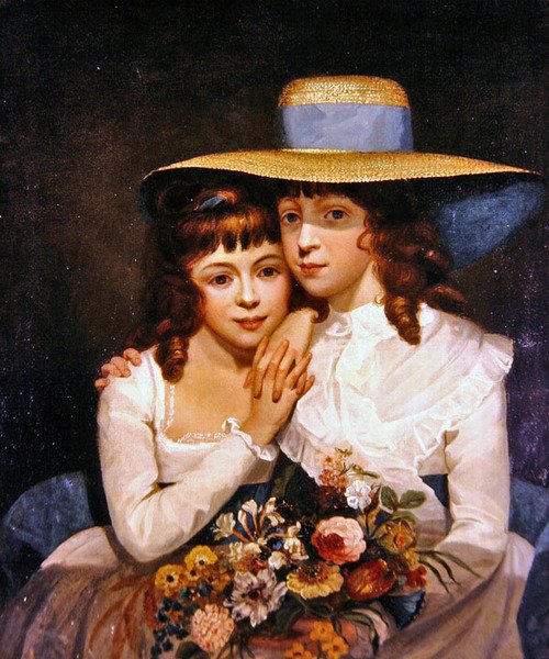 As Irmãs Leicester (óleo sobre tela) de James Northcote