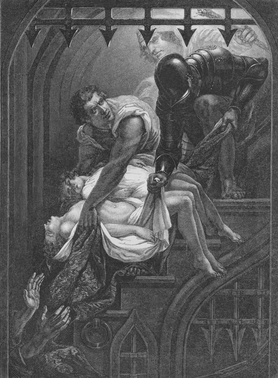 O assassinato dos príncipes na torre, entre o final do século XVIII e o início do século XIX. de James Northcote