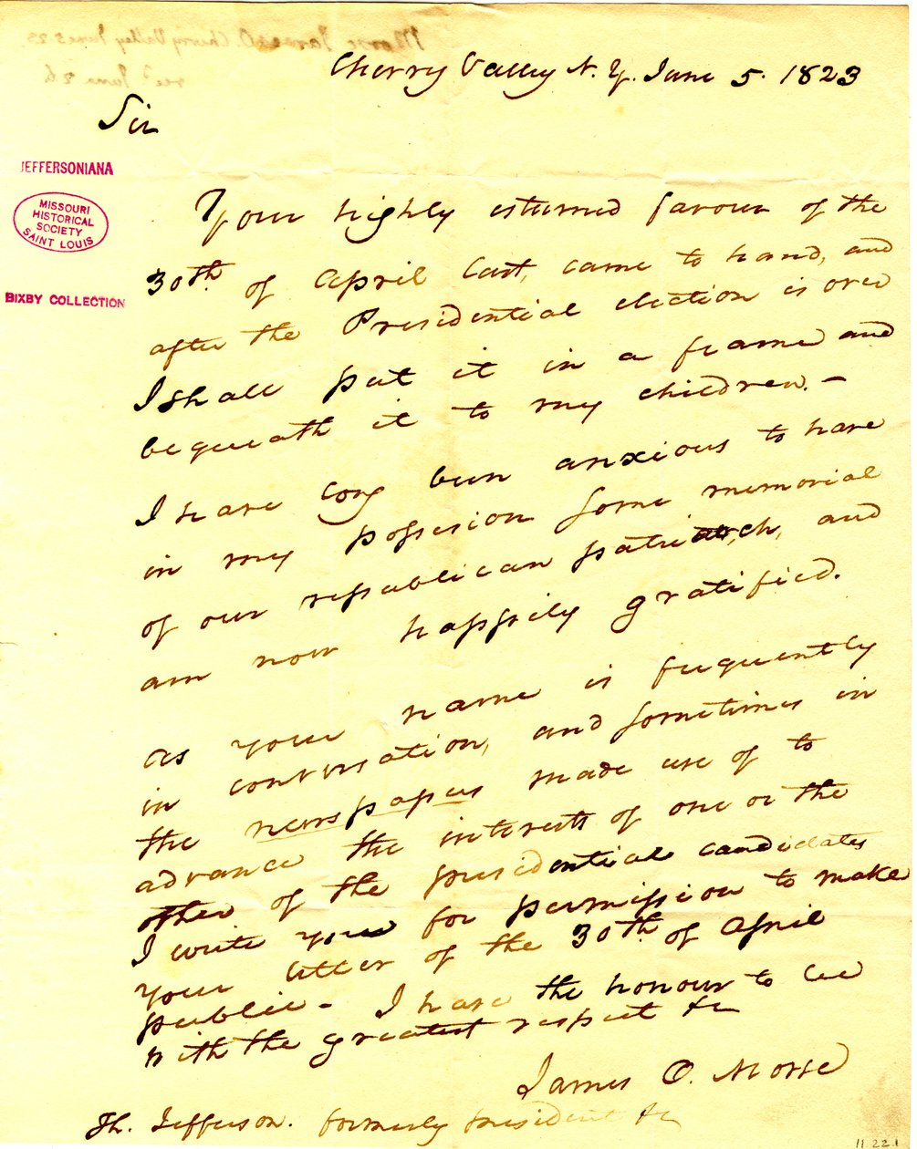 Agradeço sua resposta em 30 de abril, que pretende enquadrar e economizar para seus filhos. (2 páginas) de James O. Morse
