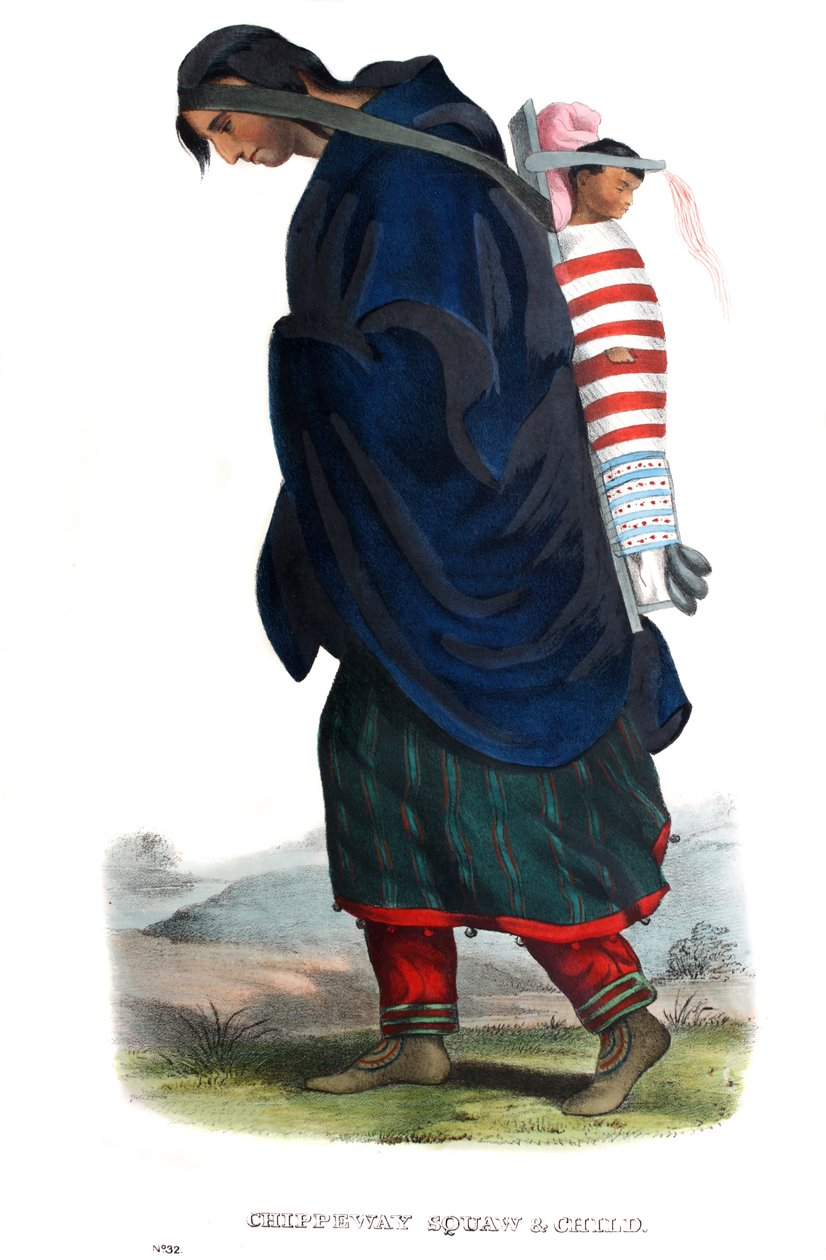 Chippeway (Ojibwe) mulher e criança de James Otto Lewis
