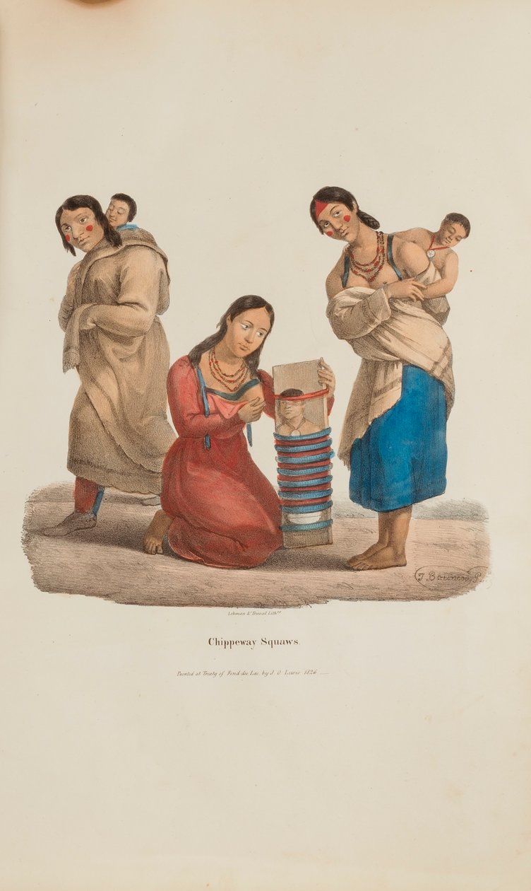 Mulheres Chippeway, de The Aboriginal Portfolio de James Otto Lewis