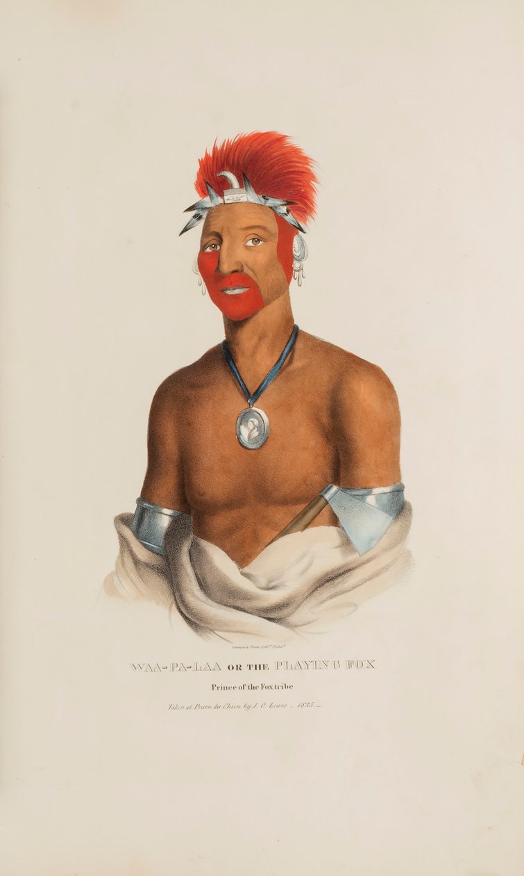 WAA-PA-LAA ou a Raposa Brincalhona; Príncipe da Tribo da Raposa, de The Aboriginal Portfolio de James Otto Lewis