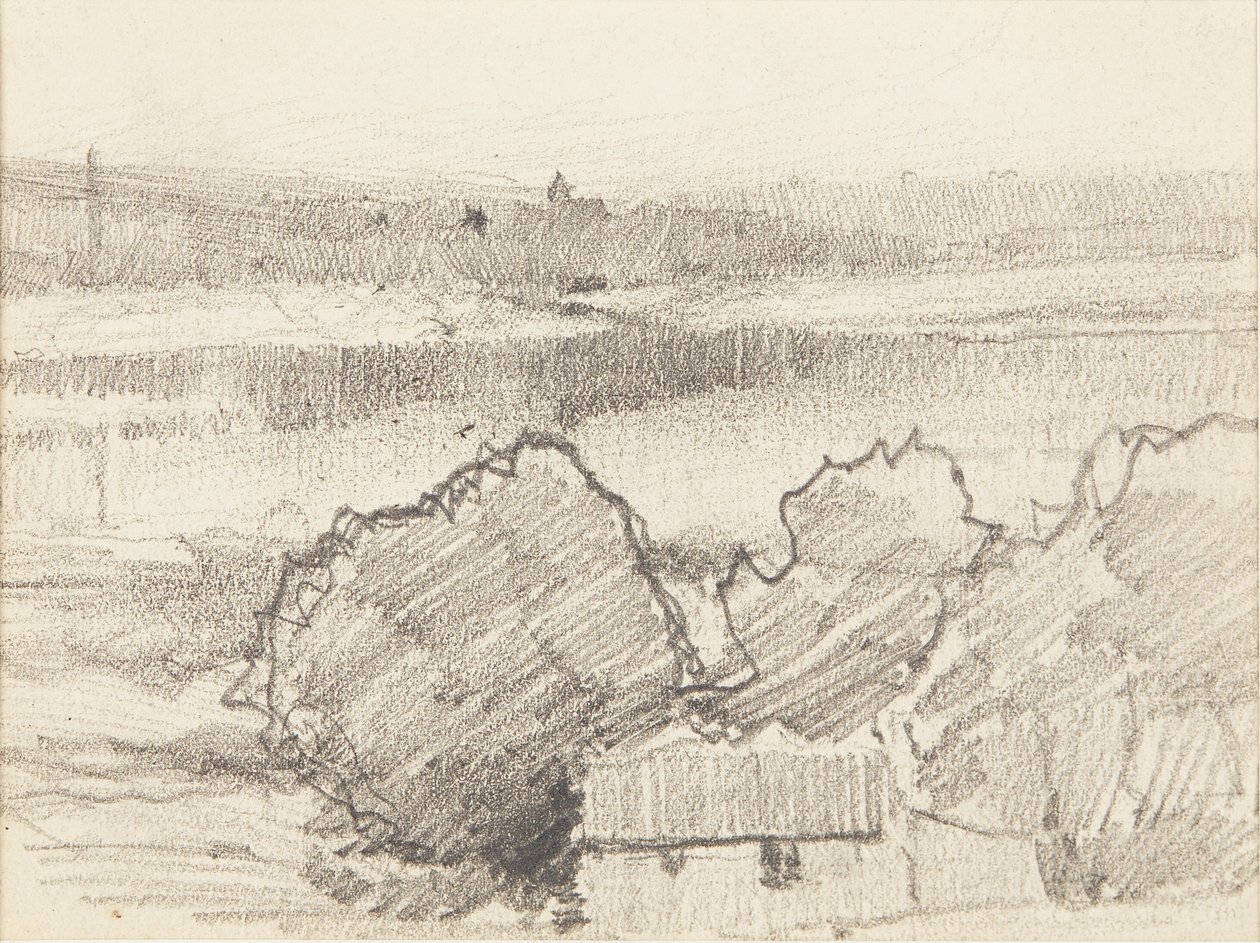 Uma paisagem escocesa (lápis) de James Paterson