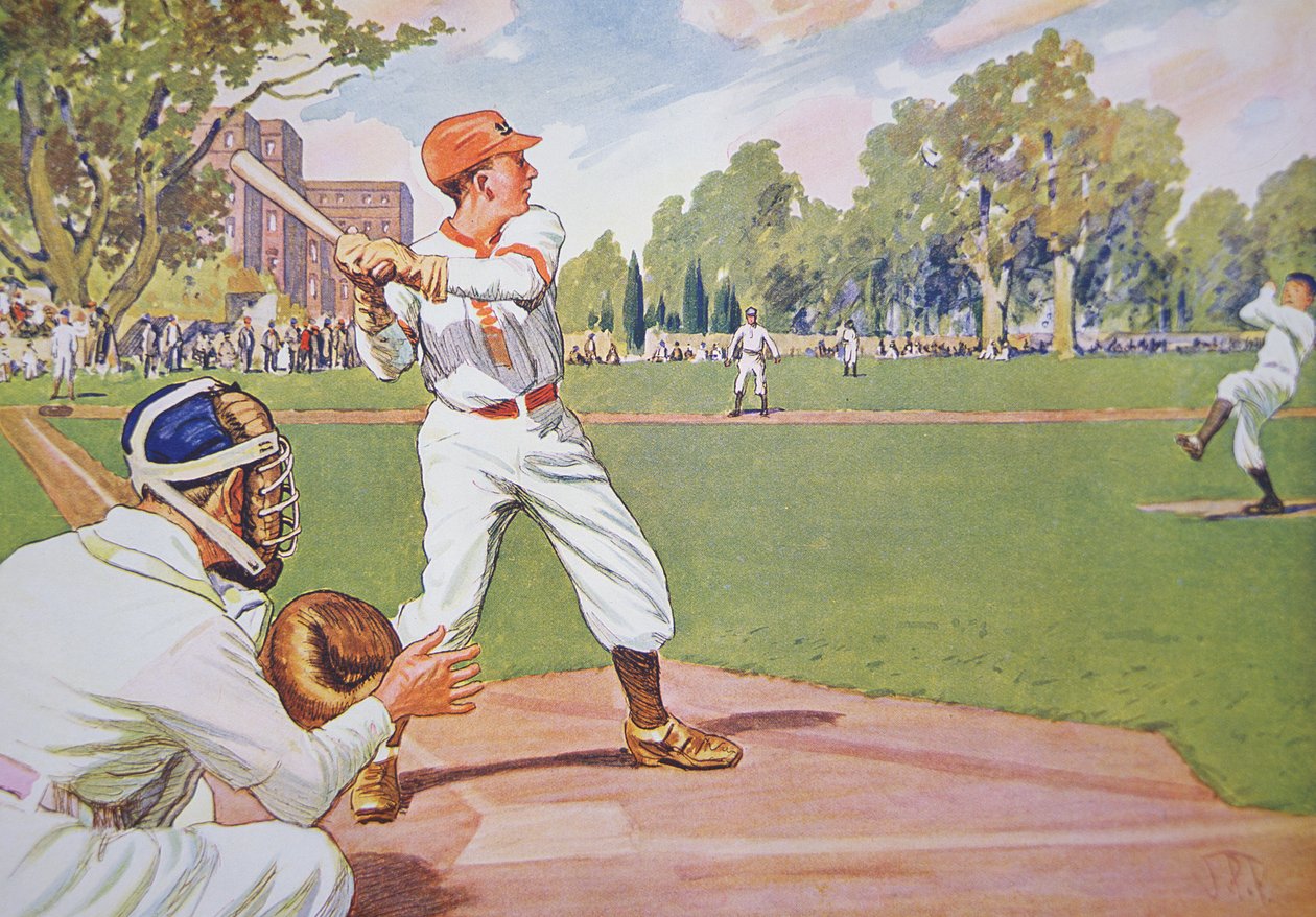 Ivy League College Game in the 1920s (cor litho) de James Paterson