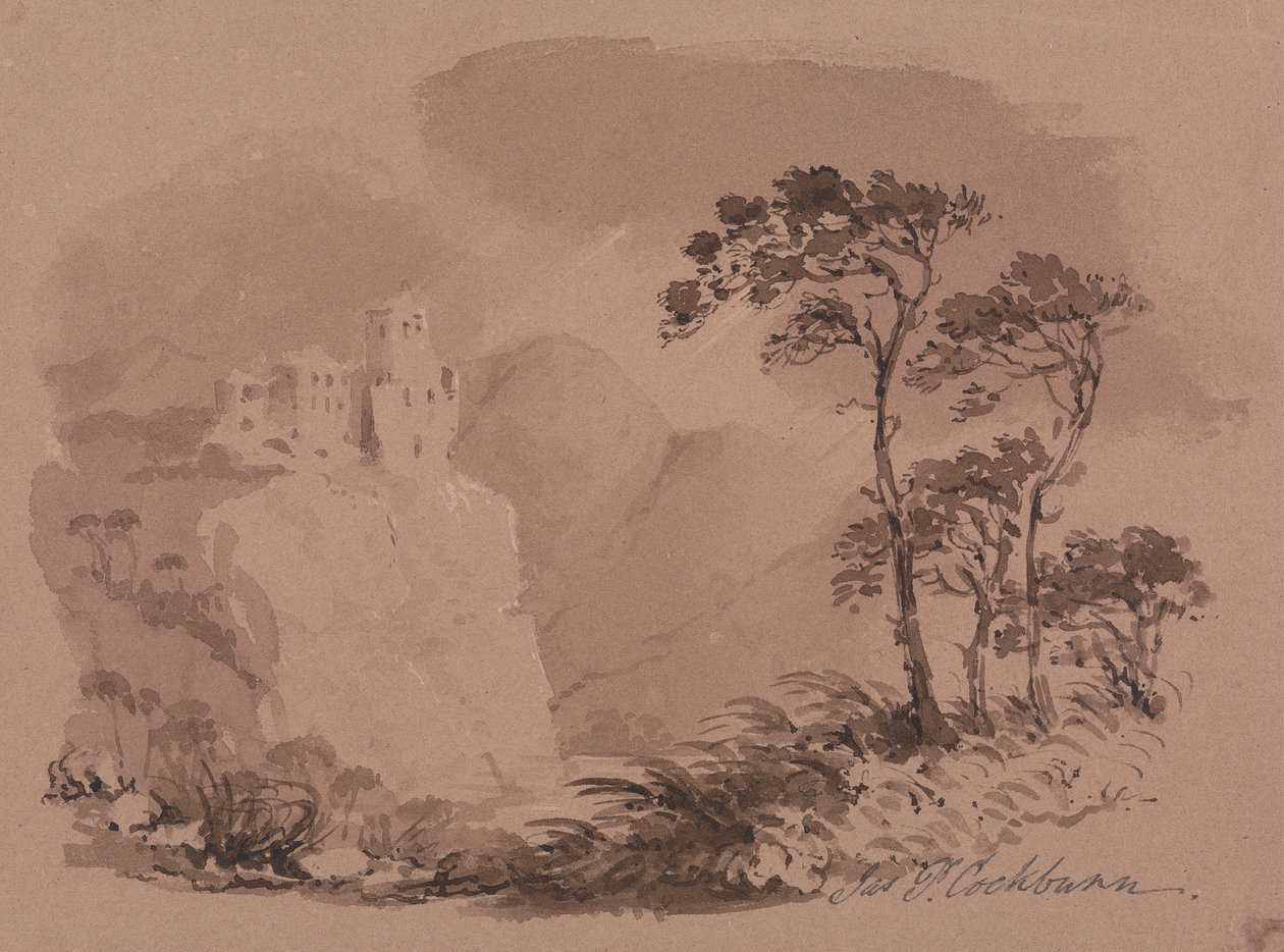 Paisagem italiana tardia de James Pattison Cockburn