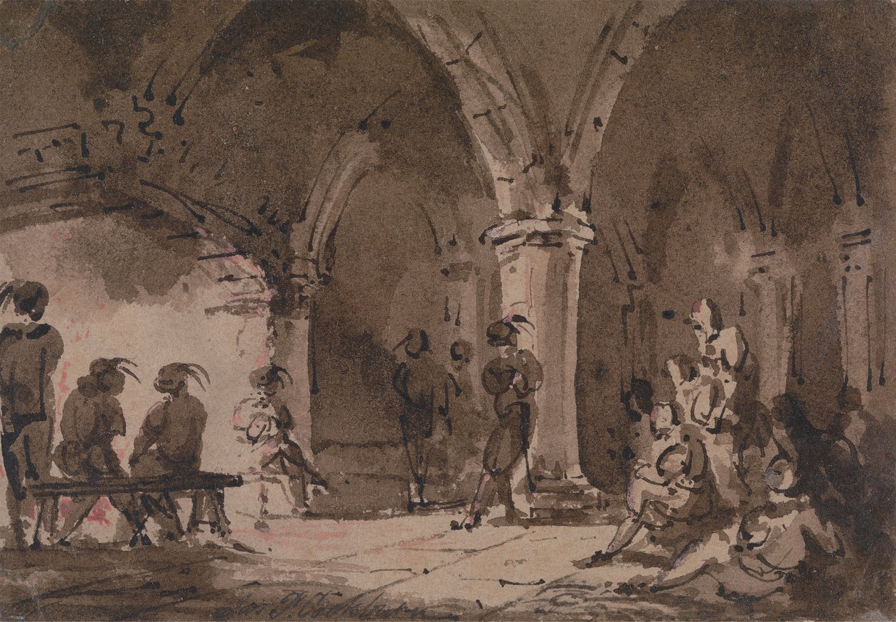 Figuras Medievais numa Cripta de James Pattison Cockburn