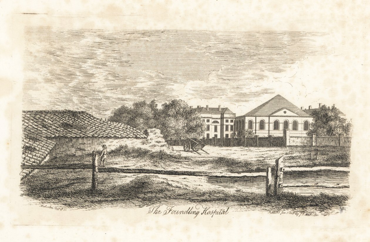 O Hospital Foundling, Bloomsbury, Londres de James Peller Malcolm