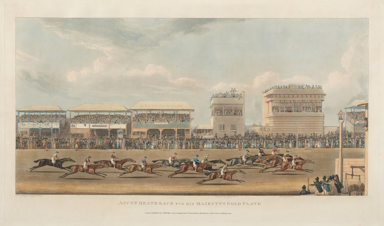 Corrida em Ascot Heath pela bandeja de ouro de Sua Majestade de James Pollard