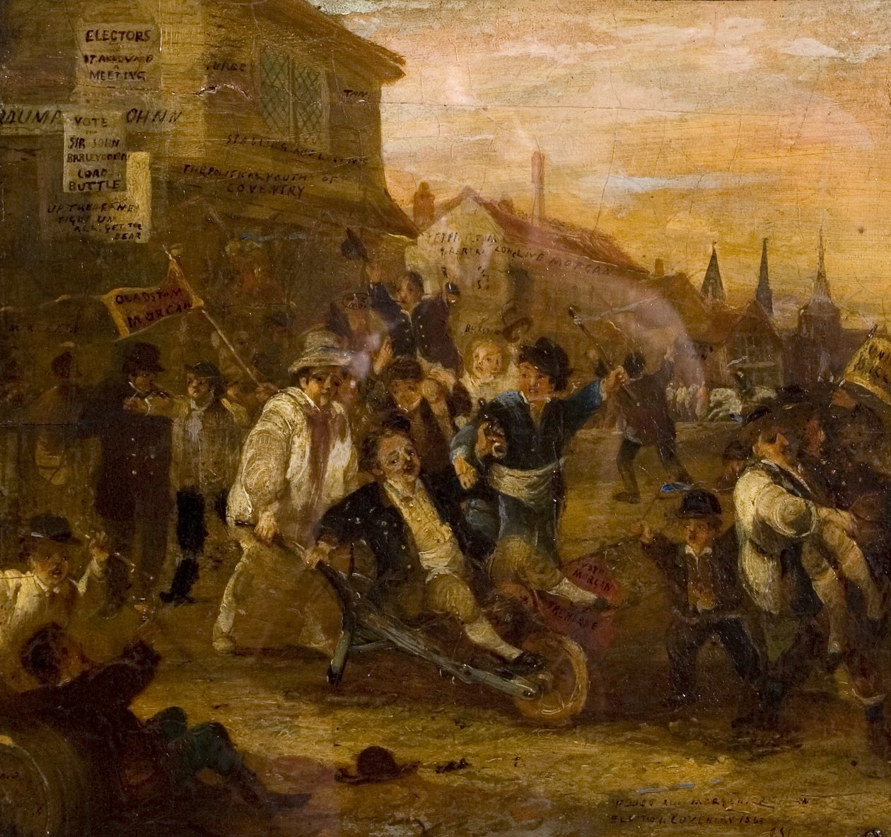Motim da eleição em Coventry, 1861 de James Pollard